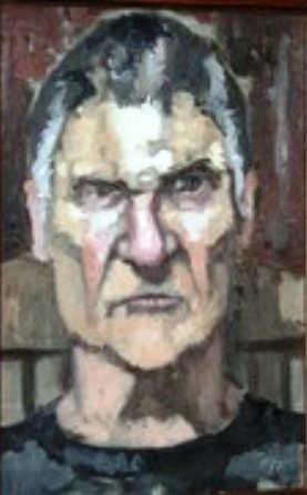 Painting of author Harry Crews, a Floridian author