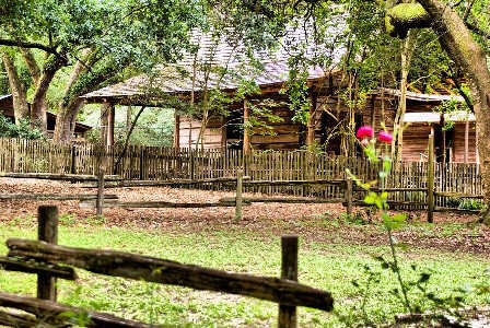 Old Florida Cracker house at the Tallahassee musuem in Tallahassee Florida