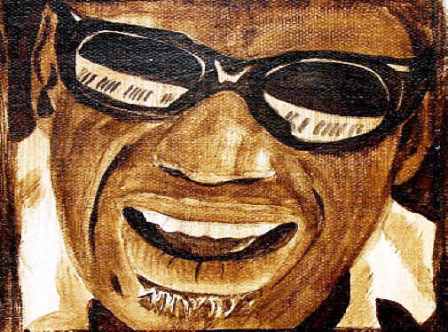 Ray Charles in a painting by Michael Arnold