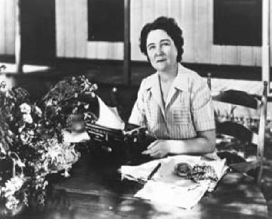 Marjorie Rawlings at her typewriter