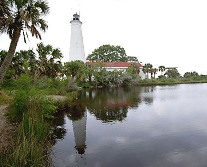 St Mark lighthouse at the St Marks Nature Preserve in Wakulla Florida